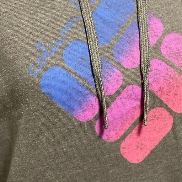 Columbia Women’s Grey Pullover Hooded Sweatshirt with Kangaroo Pocket MEDIUM - Picture 5 of 5